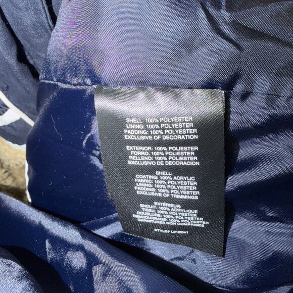 London Fog Kids’ Navy Blue Puffer Jacket with Faux Shearling Hood Size S/8 - Picture 12 of 12